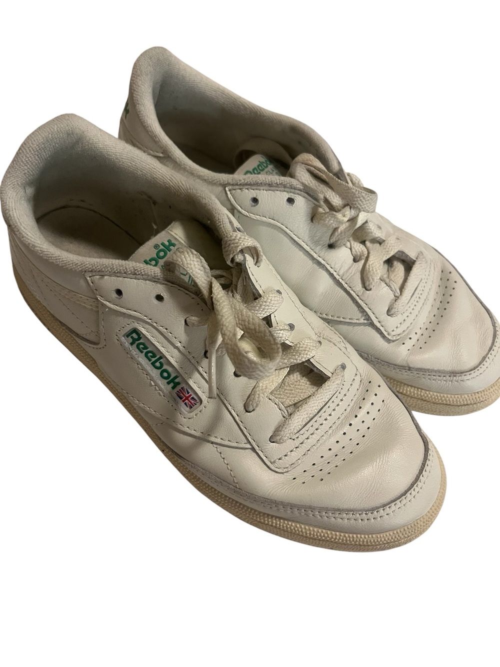 Reebok Vintage Club C Leather Shoes with Green - Womens Size 6